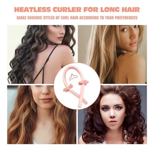 Vincha Rizadora Sin Calor Para Ondas Nocturnas Champagne Pink