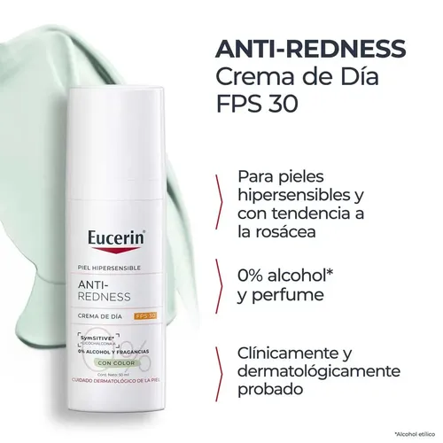 Eucerin Crema Facial Dia Fps30 Anti Rojeces Piel Sensible Día