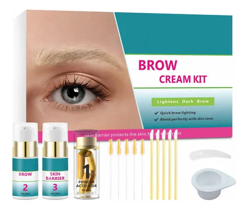 Kit Aclarador De Cejas Natural Soft Finish Salon .