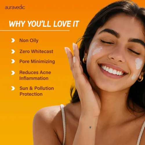 Protector Solar Facial Para Piel Grasa Auravedic Spf 50