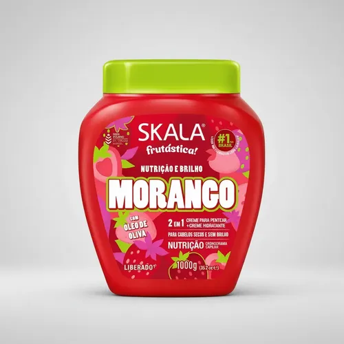 Skala Morango 2 En 1 Cabellos Secos Nutricion Y Brillo 1000g