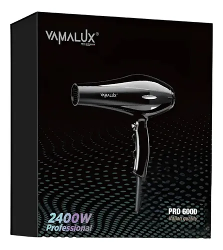 Secador Pelo Profesional Vamalux Pro 6000 Iónico Cerámico 2400W Negro