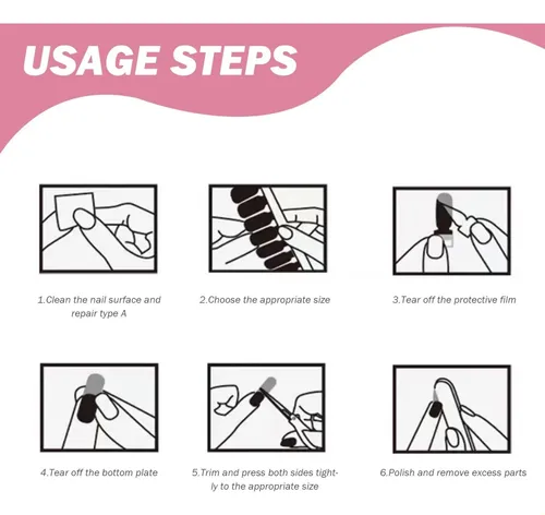 4 Hojas De Tiras De Gel Semicurado De 4 Colores Para Uñas