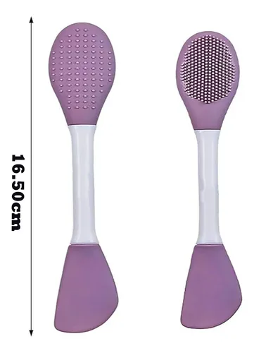 Brocha Espatula Doble De Silicona Para Mascarilla Exfoliador