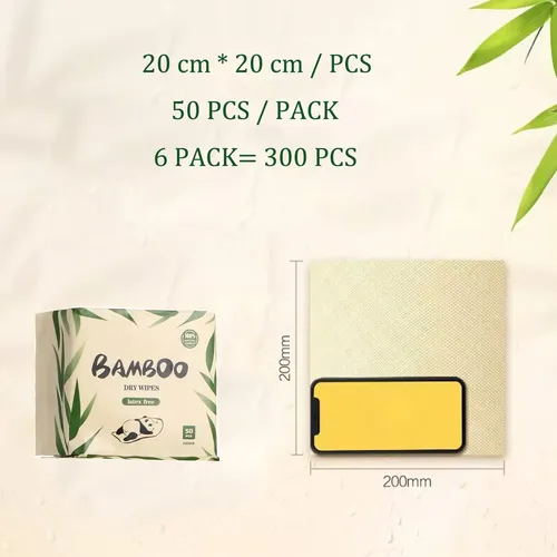 Toallitas Faciales Secas Lekoch De Bambú 100% Biodegradables