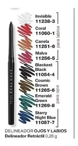 Avon Delineador De Ojos Retractil Glimmerstick Marron 280mg Color Cosmic brown