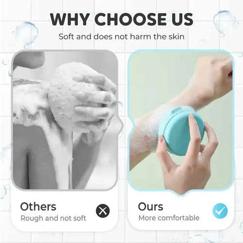 Exfoliante Corporal De Silicona Con Forma De Lufa, Cerdas Su
