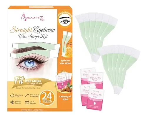 Tiras De Cera Facial Beauty7 Fit Para Depilación, Ojos Recto