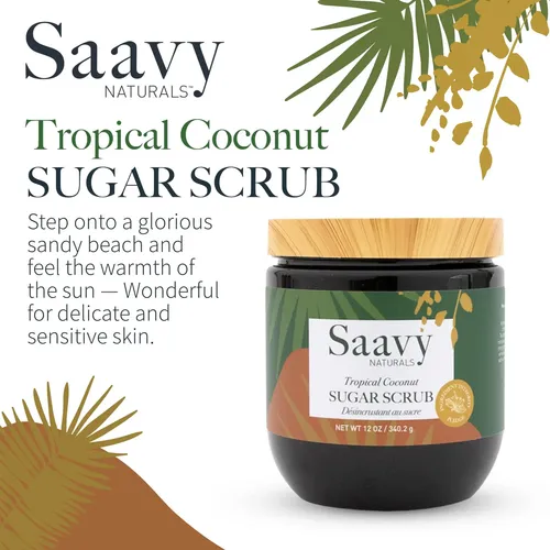 Exfoliante Corporal Saavy Naturals Tropical Coconut, Paquete