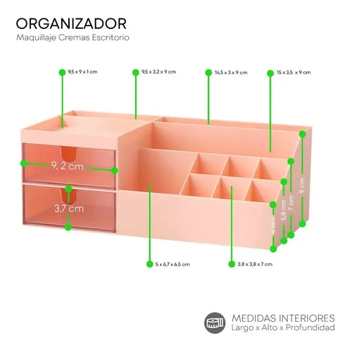 Organizador De Maquillaje Oficina Cremas Con Cajones.