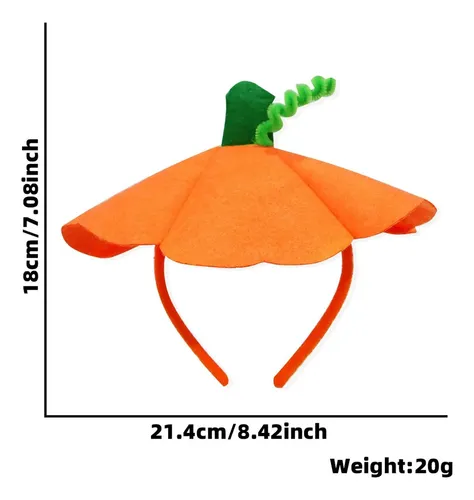 Diadema De Calabaza De Halloween Para Cosplay, Vid Verde