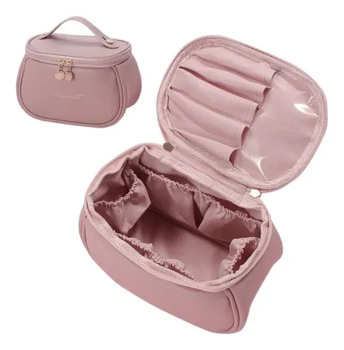 Bolsa De Maquillaje Con Múltiples Compartimentos Y Apertura