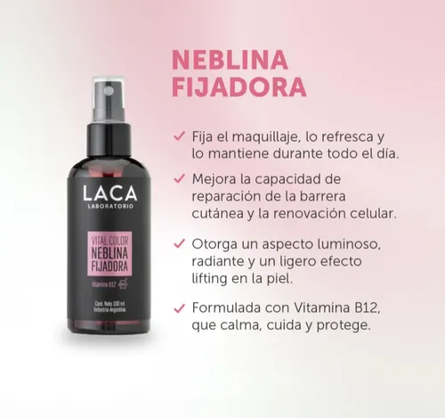 Neblina Fijadora De Maquillaje Vitamina B12 Laca