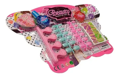 Set De Belleza Decora Tus Uñas Esmalte Stickers Y Accesorios