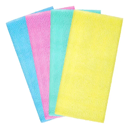 Toalla Exfoliante De Nylon Boao 4 Piezas 90×30 Cm Multicolor