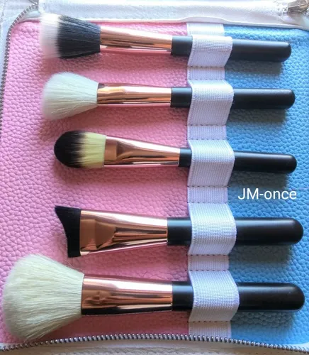 Set Brochas Pinceles De Maquillaje Naturales Y Fibra Optica