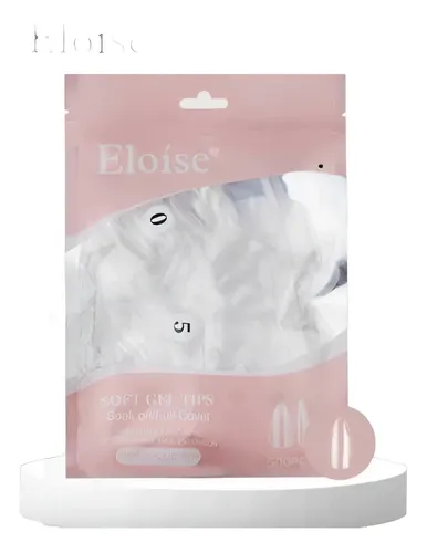 Eloise Tips Medium Almendra Soft Gel 500 Uñas Medianas