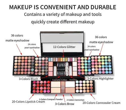 Kit Paleta De Maquillaje Con 187 Colores Cfdy