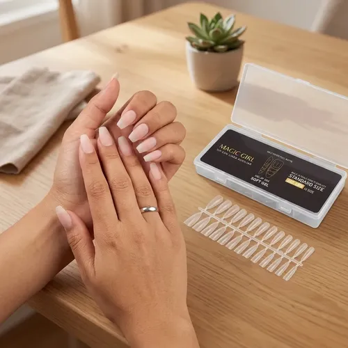 Tips Uñas Soft Gel Almendra Mate 240pcs 15 Tamaños