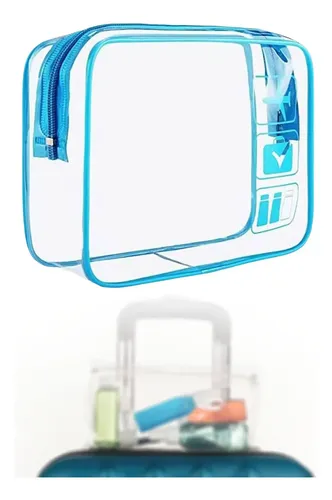 3 Neceser Transparente, Bolsa De Cosméticos For Azul