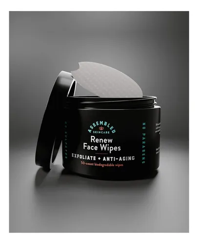 Renovar Toallitas Faciales 50 Unidades Paquete Individual Negro