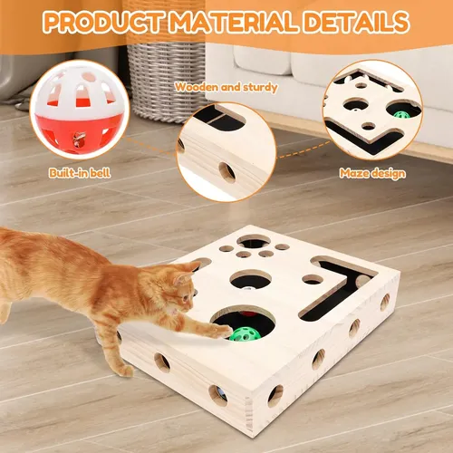 Caja De Limas De Uñas Para Gatos Con Bola De Campana Y Papel