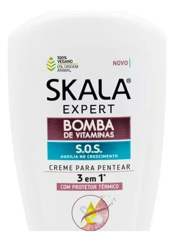 Crema Peinar Bomba Vitaminas Protector Termico Vegano Skala