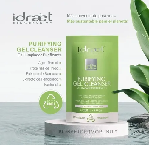 Purifying Gel Cleanser Idraet Refill Gel Limpiador 210 Ml.