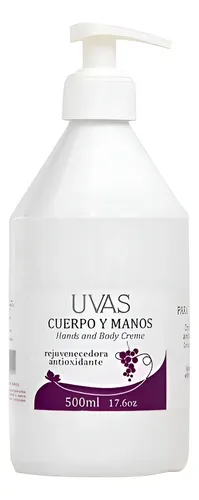Crema Humectante Cuerpo Y Manos 500ml. Uvas Cosmeticos