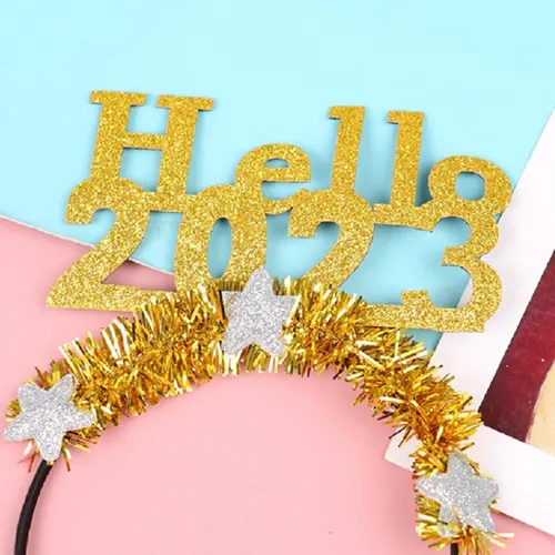 Diadema De Feliz Año Nuevo, Accesorio Para El Dorado