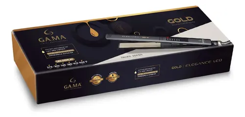 Planchita Gama Elegance Led Gold Color Negro