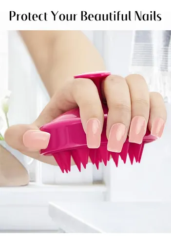 Masajeador Y Exfoliante Para El Crecimiento Del Cabello Burgundy