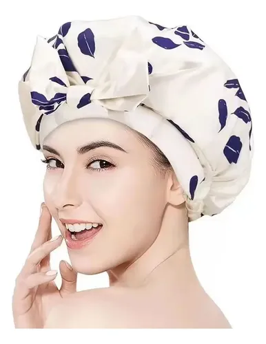 Gorro De Ducha De Satén De Tela De Seda Impermeable Para Cab