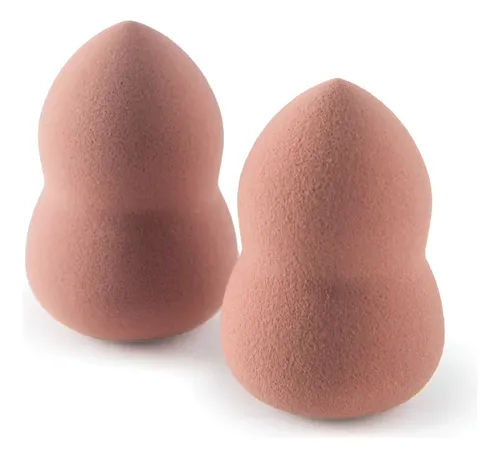Mini Makeup Sponges Dapop- 2 Esponjas Libres De Latex Rosa Claro Mediana