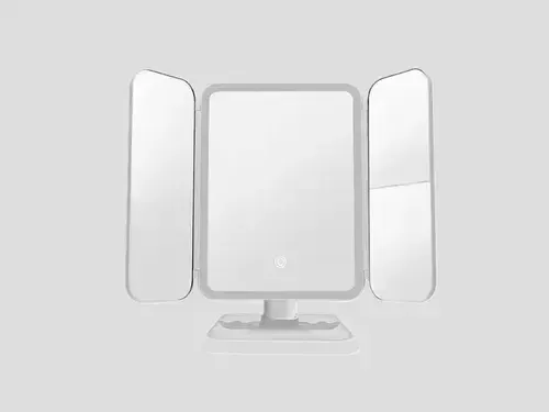 Espejo Triple Con Luz Led Usb Maquillaje Makeup