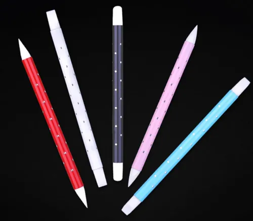Pincel Doble Punta De Silicona X5 Un. Premium Nail Art