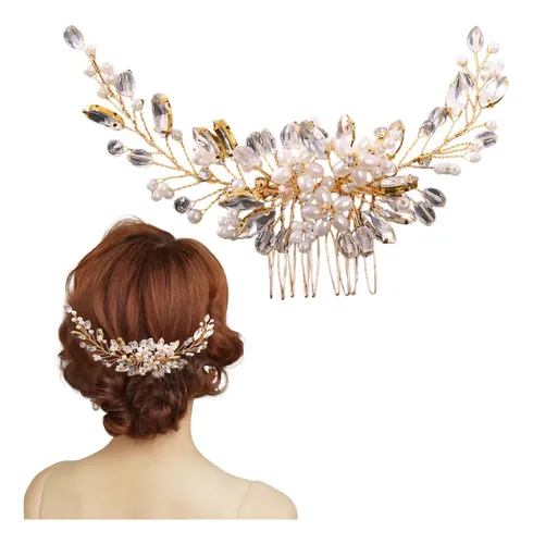 Tocado Para Boda Peine Para Peinado Tiara Para Novia Platead
