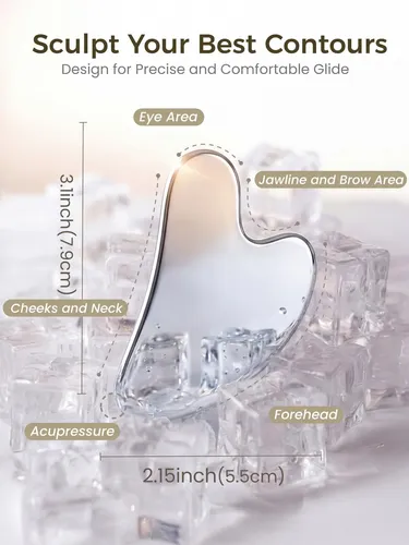 Cara Y Cuerpo De Acero Inoxidable Gua Sha Tool Tophld