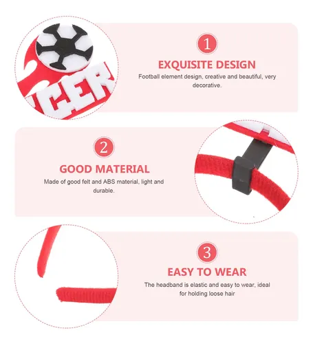4 Unidades De Aros Para El Pelo De Fútbol, Diademas Para Fie