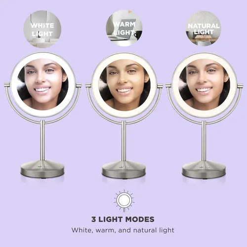 Espejo De Maquillaje Conair Con Luz Led Y Aumento 1x/10x
