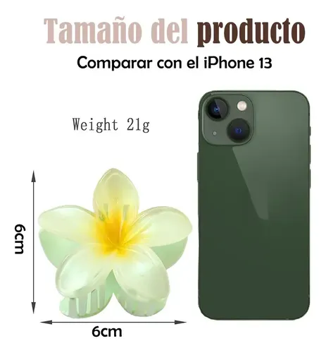 Hebillas Para El Pelo Flor Plumeria X12 Mujer Color Mixto