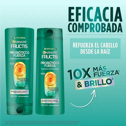 Crema Para Peinar Fructis Probióticos Fuerza 10 En 1 250ml