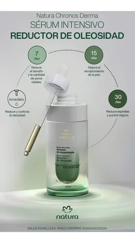 Sérum Reductor De Oleosidad Natura Chronos 30ml Grasa Noche