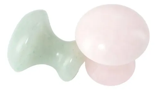 Set Gua Sha Y Rodillo Facial Jade Masajeador Rostro Cuello
