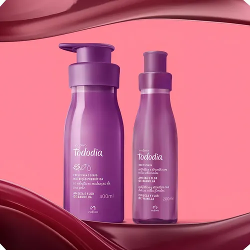 Kit Crema Y Body Splash Ciruela Flor Vainilla Tododia Natura