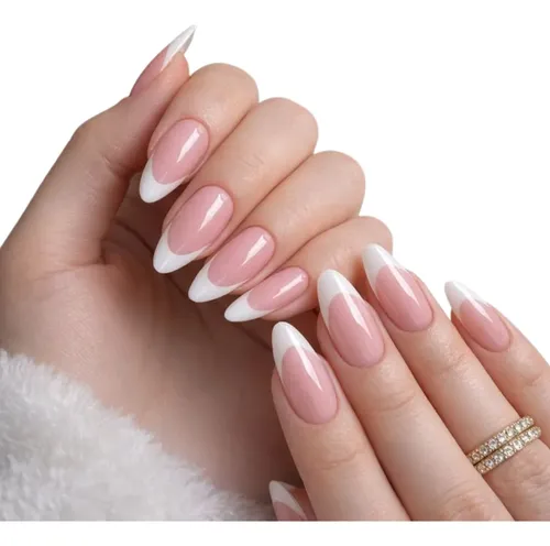Uñas Press On Veluna – Soft Gel – Francesitas Clásicas 30u Almendra – Rosa Claro