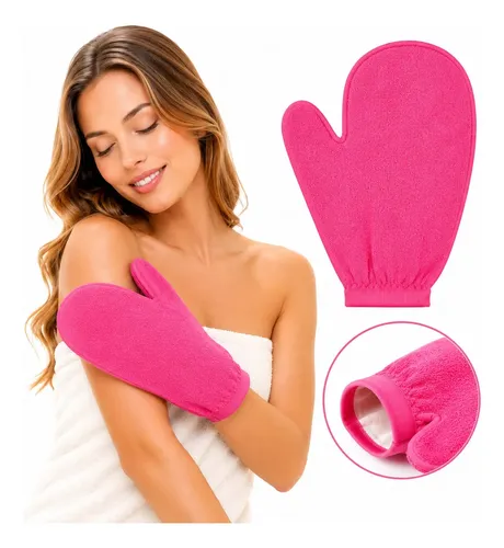 Guante Masaje Exfoliante Corporal Anti Piel Muerta Rosa X1