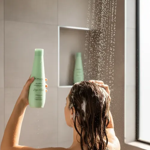 Shampoo + Acondicionador Argan & Palta X325ml. Novalook.