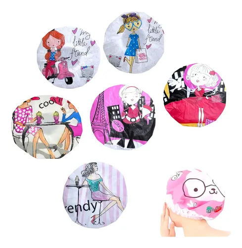 X12 Cofia Gorro Baño Ducha Peluqueria Pvc Excelente Calidad