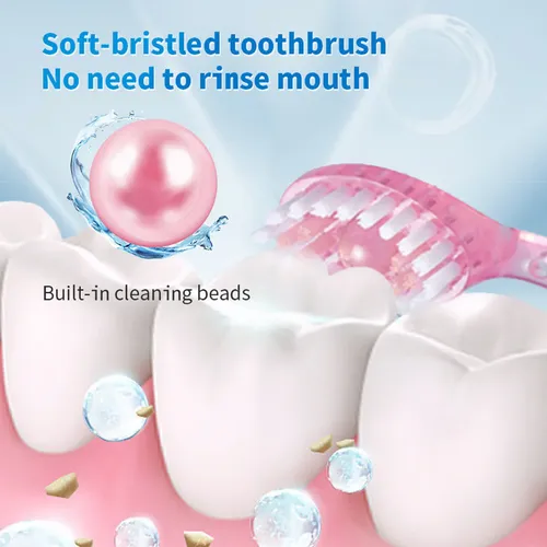 Mini Cepillo De Dientes Desechable Versátil Con Hilo Dental